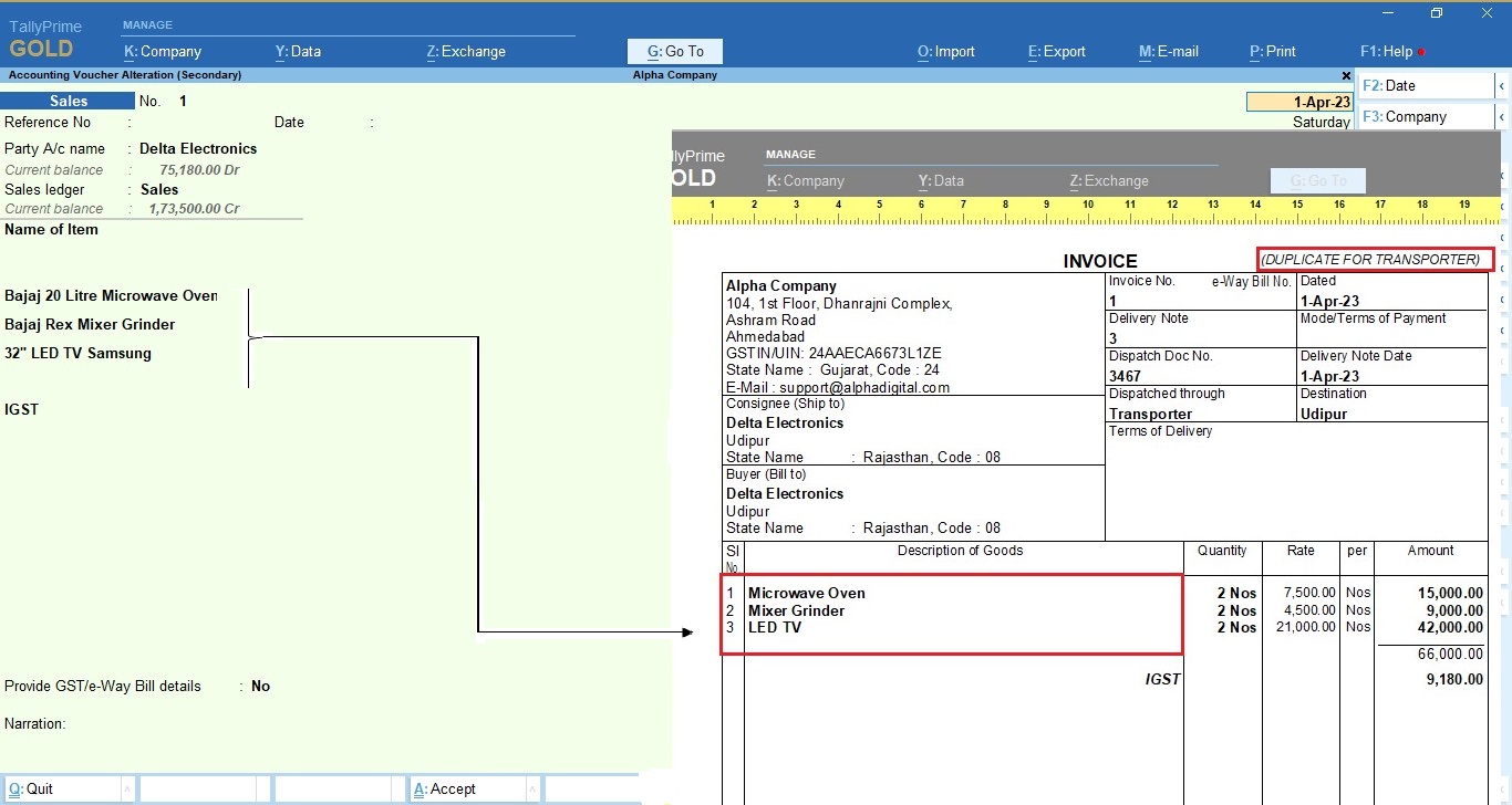 Print Stock Group Name instead of Stock ItemName in Selected Invoice Copy